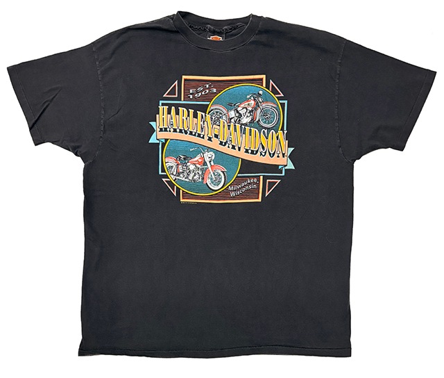 ��SALE 30%OFF��90s��Harley-Davidson �ϡ��졼���ӥåɥ���SHORT SLEEVE T-SHIRTS ���硼�ȥ��꡼�� T����ġ�col:BLACK��size:XXL��COTTON100%��Made in U.S.A.����VINTAGE �ӥ�ơ����ۡ���šۡ�Ź�޻����Բġ�