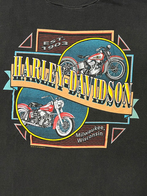 ��SALE 30%OFF��90s��Harley-Davidson �ϡ��졼���ӥåɥ���SHORT SLEEVE T-SHIRTS ���硼�ȥ��꡼�� T����ġ�col:BLACK��size:XXL��COTTON100%��Made in U.S.A.����VINTAGE �ӥ�ơ����ۡ���šۡ�Ź�޻����Բġ�