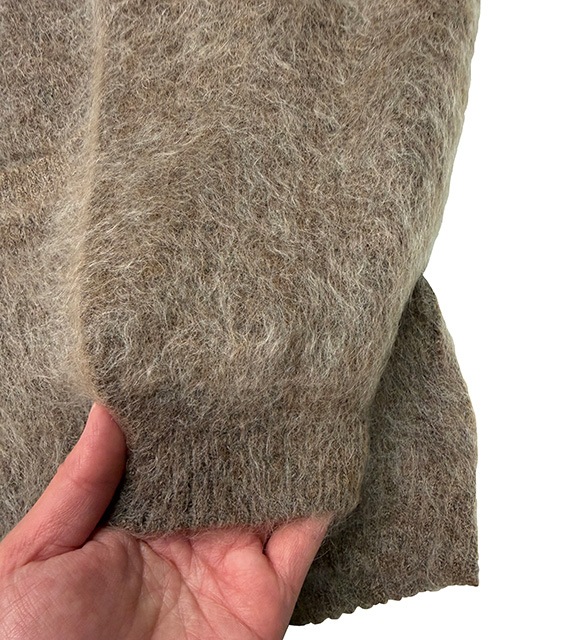 Cloveru �������Х� Simple Wool Mohair Cardigan������ץ륦�����إ������ǥ�����2����Brown/Black��