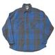 90s��St. John's Bay������� ����󥺥٥���COTTON FLANNEL SHIRT ���åȥ� �ե��ͥ� ����ġ�col:BLUE��BLACK��size:XLT TALL���Х����顼��Made in U.S.A. ��VINTAGE ������ơ����ۡ���šۡ�Ź�޻����Բġ�