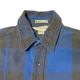 90s��St. John's Bay������� ����󥺥٥���COTTON FLANNEL SHIRT ���åȥ� �ե��ͥ� ����ġ�col:BLUE��BLACK��size:XLT TALL���Х����顼��Made in U.S.A. ��VINTAGE ������ơ����ۡ���šۡ�Ź�޻����Բġ�