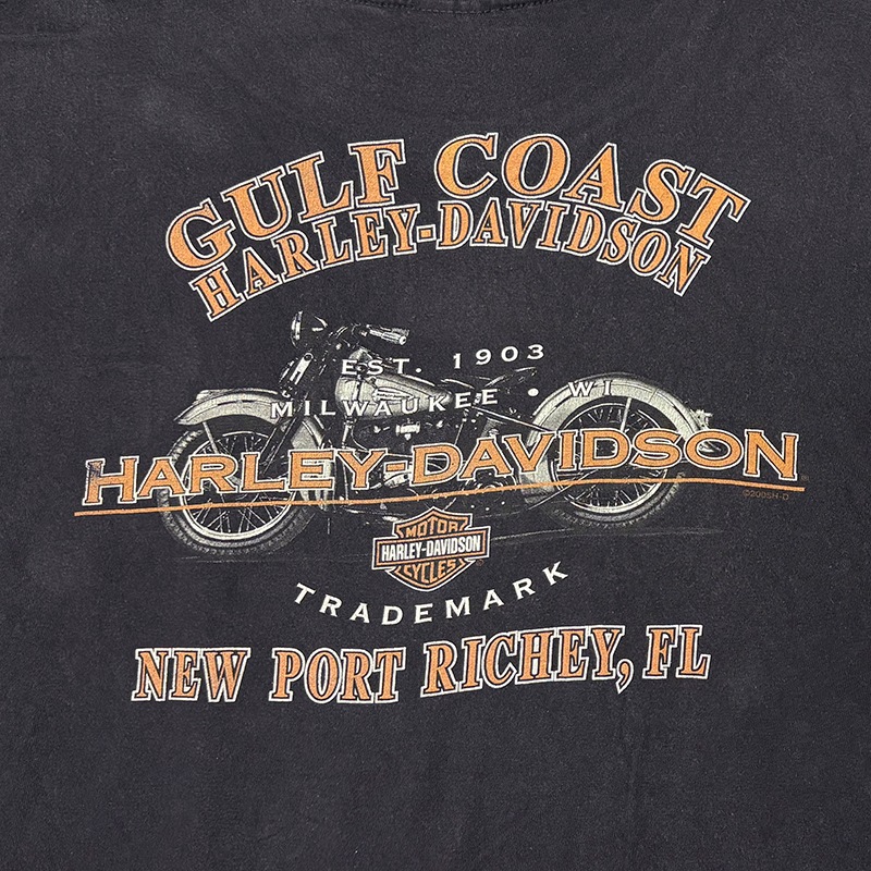 ��06��Harley-Davidson �ϡ��졼���ӥåɥ���SHORT SLEEVE T-SHIRTS ���硼�ȥ��꡼�� T����ġ�col:BLACK��size:2XL��Made in U.S.A. ����USED �桼���ɡۡ���šۡ�Ź�޻����Բġ�