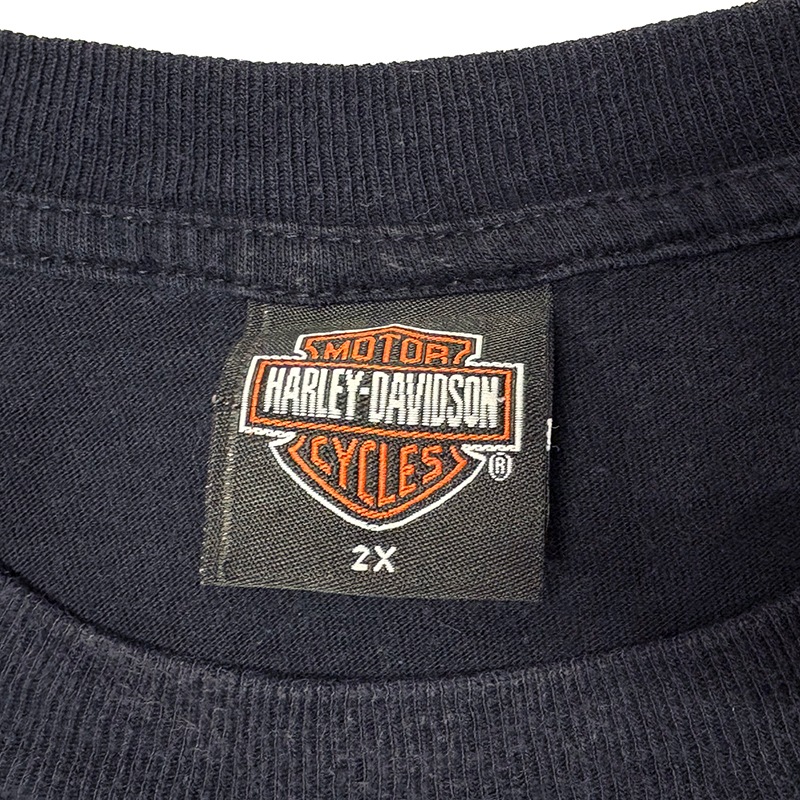 ��06��Harley-Davidson �ϡ��졼���ӥåɥ���SHORT SLEEVE T-SHIRTS ���硼�ȥ��꡼�� T����ġ�col:BLACK��size:2XL��Made in U.S.A. ����USED �桼���ɡۡ���šۡ�Ź�޻����Բġ�