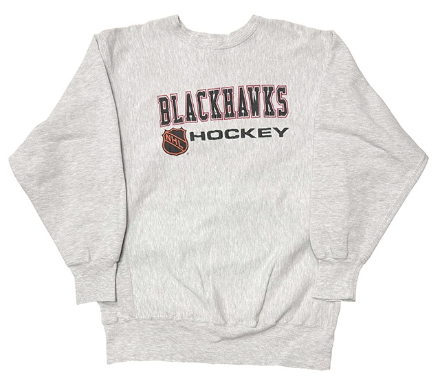 ��SALE 30%OFF�� 90s��Champion �����ԥ���REVERSE WEAVE CREW NECK SWEAT SHIRTS ��С����������� ���롼�ͥå� �������å� ����ġ�col:GRAY��size:XX-LARGE���ɽ�������BLACKHAWKS��MADE IN U.S.A. ����ꥫ����BIG SIZE����VINTAGE ������ơ����ۡ���šۡ�Ź�޻����Բġ�