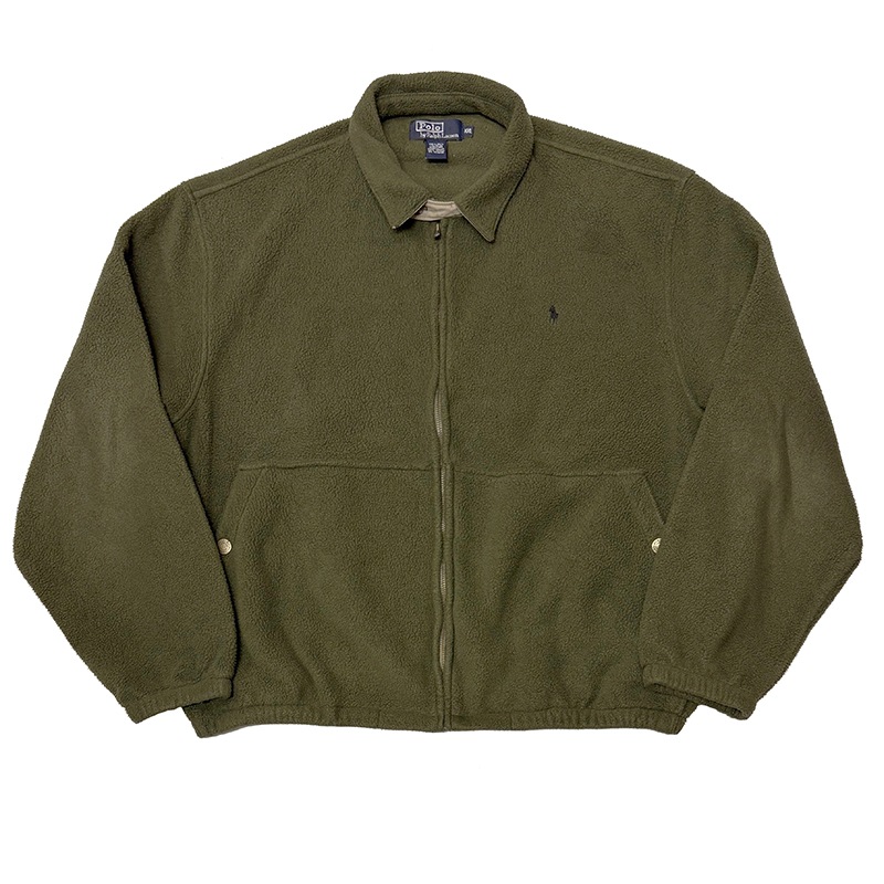 Polo by Ralph Lauren �ݥ� ���ե�����󡡥ե꡼�� �������󥰥ȥåס�col.OLIVE��size:XXL���ϥ��ȥ󥸥㥱�åȡ���USED �桼���ɡۡ���š�