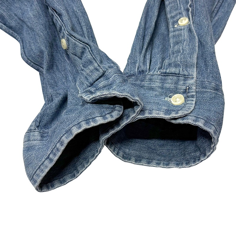 Ralph Lauren ���ե������ BD DENIM SHIRT �ܥ�������� �ǥ˥ॷ��ġ�col:INDIGO��size:XXL��COTTON100%����USED �桼���ɡۡ���šۡ�Ź�޻����Բġ�