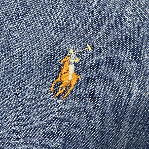 Ralph Lauren ���ե������ BD DENIM SHIRT �ܥ�������� �ǥ˥ॷ��ġ�col:INDIGO��size:XXL��COTTON100%����USED �桼���ɡۡ���šۡ�Ź�޻����Բġ�