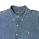 Ralph Lauren ���ե������ BD DENIM SHIRT �ܥ�������� �ǥ˥ॷ��ġ�col:INDIGO��size:XXL��COTTON100%����USED �桼���ɡۡ���šۡ�Ź�޻����Բġ�