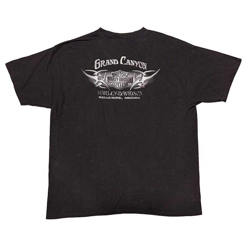 ��03��Harley-Davidson �ϡ��졼���ӥåɥ���SHORT SLEEVE T-SHIRTS ���硼�ȥ��꡼�� T����ġ�col:BLACK��size:2XL����USED �桼���ɡۡ���šۡ�Ź�޻����Բġ�