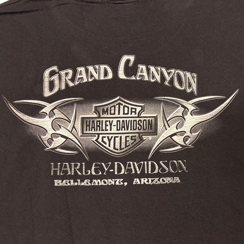��03��Harley-Davidson �ϡ��졼���ӥåɥ���SHORT SLEEVE T-SHIRTS ���硼�ȥ��꡼�� T����ġ�col:BLACK��size:2XL����USED �桼���ɡۡ���šۡ�Ź�޻����Բġ�