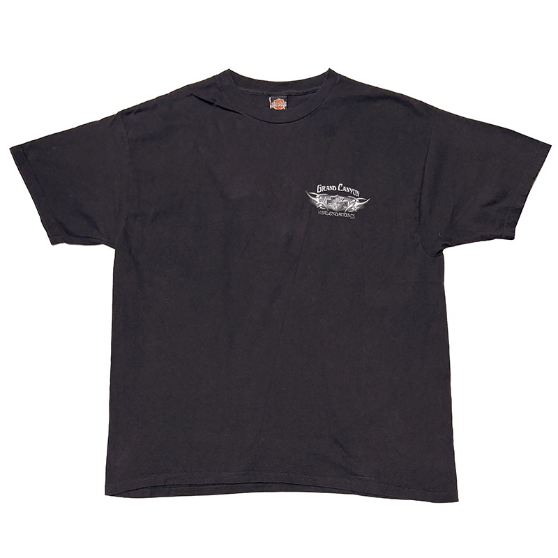��03��Harley-Davidson �ϡ��졼���ӥåɥ���SHORT SLEEVE T-SHIRTS ���硼�ȥ��꡼�� T����ġ�col:BLACK��size:2XL����USED �桼���ɡۡ���šۡ�Ź�޻����Բġ�