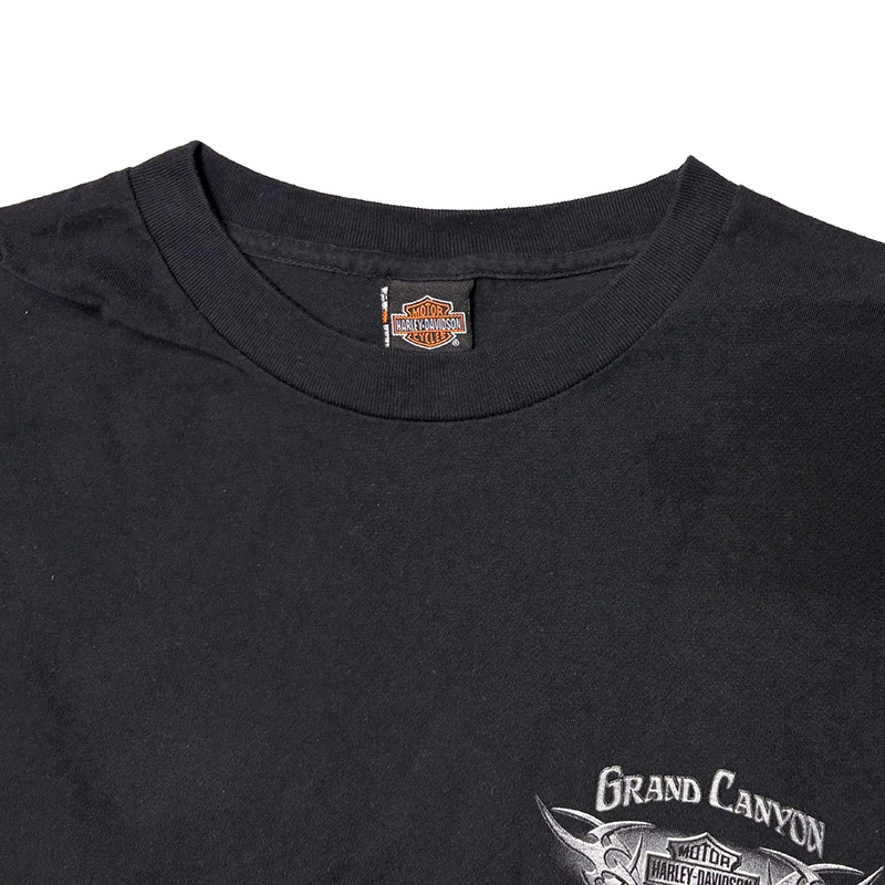 ��03��Harley-Davidson �ϡ��졼���ӥåɥ���SHORT SLEEVE T-SHIRTS ���硼�ȥ��꡼�� T����ġ�col:BLACK��size:2XL����USED �桼���ɡۡ���šۡ�Ź�޻����Բġ�
