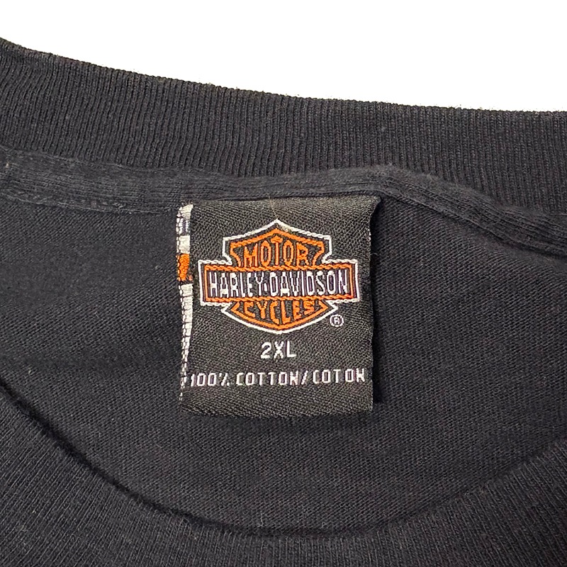 ��03��Harley-Davidson �ϡ��졼���ӥåɥ���SHORT SLEEVE T-SHIRTS ���硼�ȥ��꡼�� T����ġ�col:BLACK��size:2XL����USED �桼���ɡۡ���šۡ�Ź�޻����Բġ�