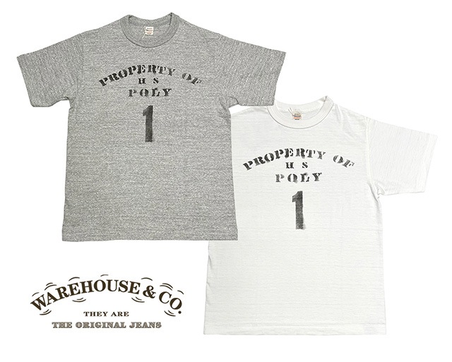 WAREHOUSE ウエアハウス 4601 PROPERTY OF H S POLY ステンシル クルー