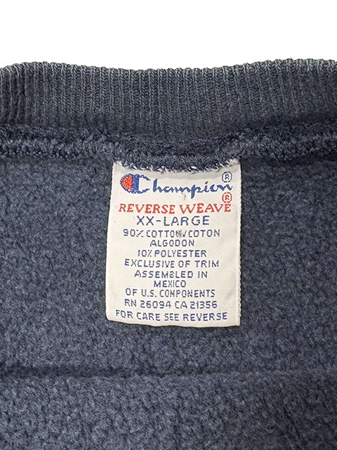 ��SALE 30%OFF��90s��Champion �����ԥ���REVERSE WEAVE CREW NECK SWEAT SHIRTS ��С����������� ���롼�ͥå� �������å� ����ġ�col:NAVY��size:XX-LARGE���ɽ��������Ҥӳ��ץ��ȡ�COLBY ��BIG SIZE����VINTAGE ������ơ����ۡ���šۡ�Ź�޻����Բġ�