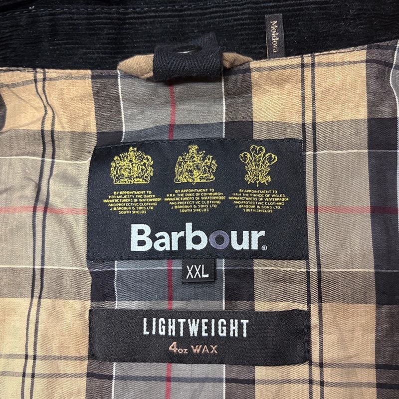 Barbour �Х֥�����LIGHTWEIGHT SANDER WAX JACKET �饤�ȥ������� ������� ��å������㥱�åȡ�col.DARK NAVY��size:XXL��3����ȡ�4oz��������ɥ��㥱�åȡ���USED �桼���ɡۡ���š�