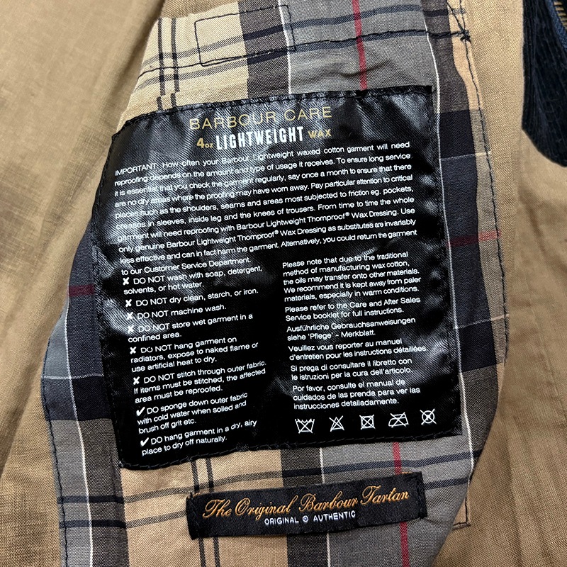 Barbour �Х֥�����LIGHTWEIGHT SANDER WAX JACKET �饤�ȥ������� ������� ��å������㥱�åȡ�col.DARK NAVY��size:XXL��3����ȡ�4oz��������ɥ��㥱�åȡ���USED �桼���ɡۡ���š�