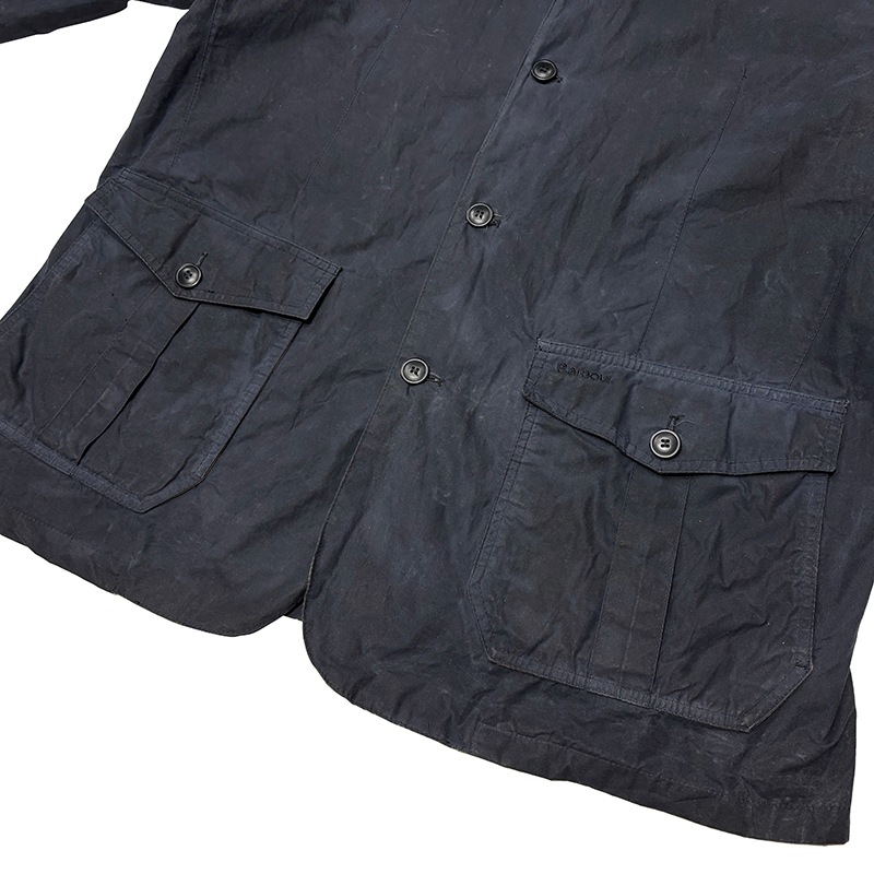 Barbour �Х֥�����LIGHTWEIGHT SANDER WAX JACKET �饤�ȥ������� ������� ��å������㥱�åȡ�col.DARK NAVY��size:XXL��3����ȡ�4oz��������ɥ��㥱�åȡ���USED �桼���ɡۡ���š�