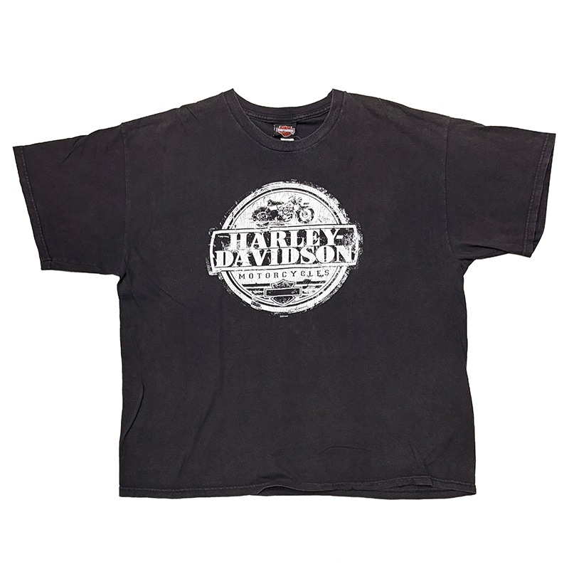 ��16��Harley-Davidson �ϡ��졼���ӥåɥ���SHORT SLEEVE T-SHIRTS ���硼�ȥ��꡼�� T����ġ�col:BLACK��size:2XL����USED �桼���ɡۡ���šۡ�Ź�޻����Բġ�