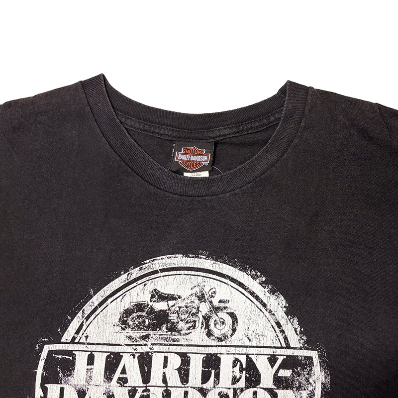 ��16��Harley-Davidson �ϡ��졼���ӥåɥ���SHORT SLEEVE T-SHIRTS ���硼�ȥ��꡼�� T����ġ�col:BLACK��size:2XL����USED �桼���ɡۡ���šۡ�Ź�޻����Բġ�