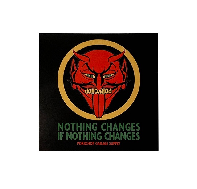 PORKCHOP GARAGE SUPPLY ݡå 졼ץ饤NOTHING DEVIL STICKERΥå󥰥ǥӥ ƥå5.85.8cm
