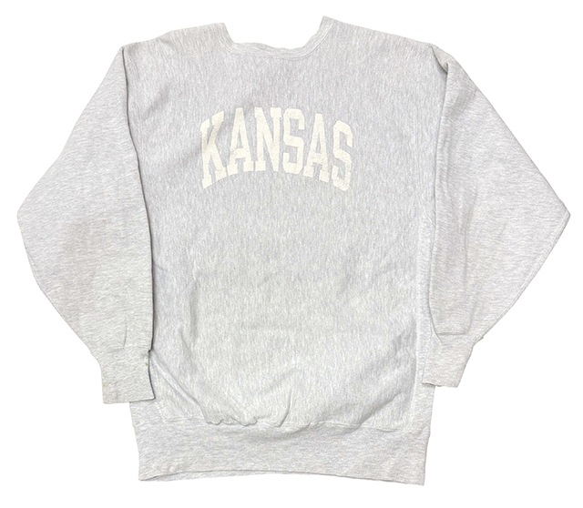 90s��Champion �����ԥ���REVERSE WEAVE CREW NECK SWEAT SHIRTS ��С����������� ���롼�ͥå� �������å� ����ġ�col:GRAY��size:XX-LARGE���ɽ��������Ҥӳ��ץ��ȡ�KANSAS��MADE IN U.S.A. ����ꥫ����BIG SIZE����VINTAGE ������ơ����ۡ���šۡ�Ź�޻����Բġ�
