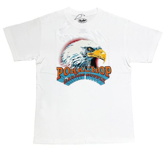 MASSES  PORKCHOP GARAGE SUPPLYޥߥݡå 졼ץ饤T-SHIRT EAGLE TġȾµ2(BLACK/WHITE)2025SS