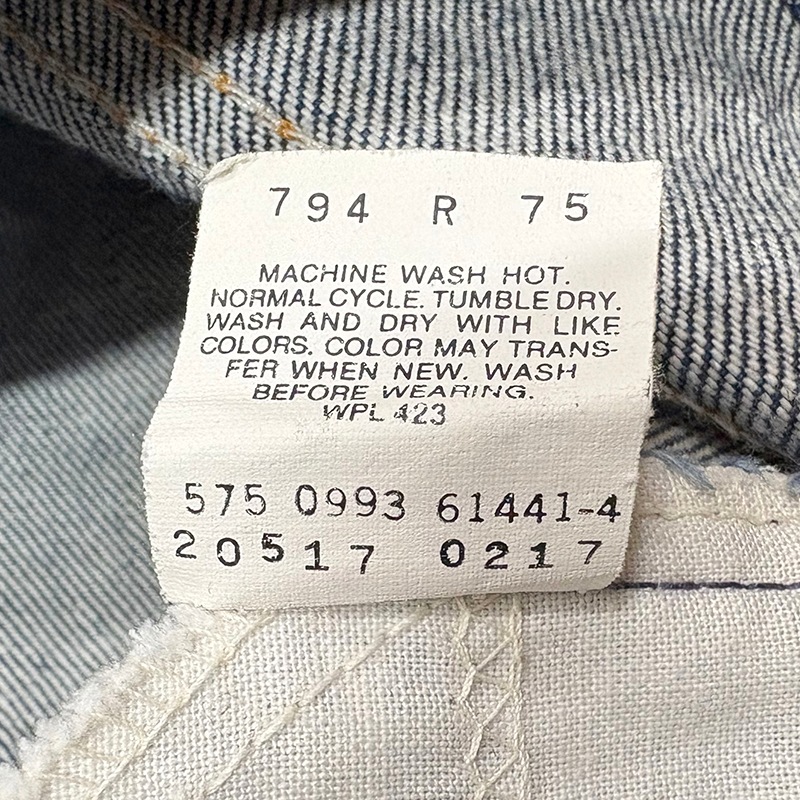 1993ǯ 9������Levi's �꡼�Х�����517��col.INDIGO��size.W38/L36ɽ����COTTON100%���֡��ĥ��åȡ�Made in U.S.A. ��VINTAGE ������ơ����ۡ���š�