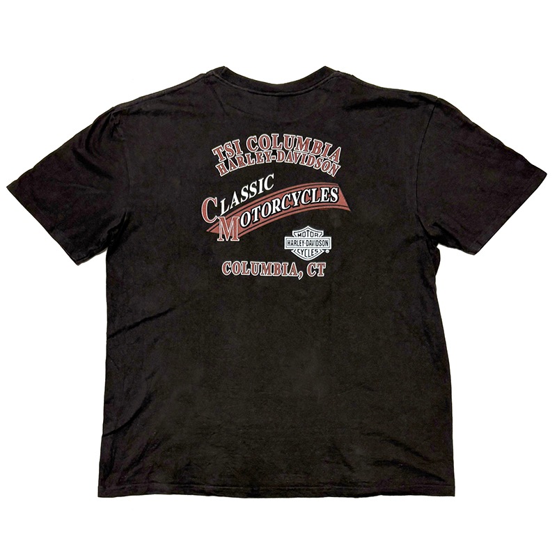 ��10��Harley-Davidson �ϡ��졼���ӥåɥ���SHORT SLEEVE POCKET T-SHIRTS ���硼�ȥ��꡼�� �ݥ��å� T����ġ�col:BLACK��size:2XL����USED �桼���ɡۡ���šۡ�Ź�޻����Բġ�