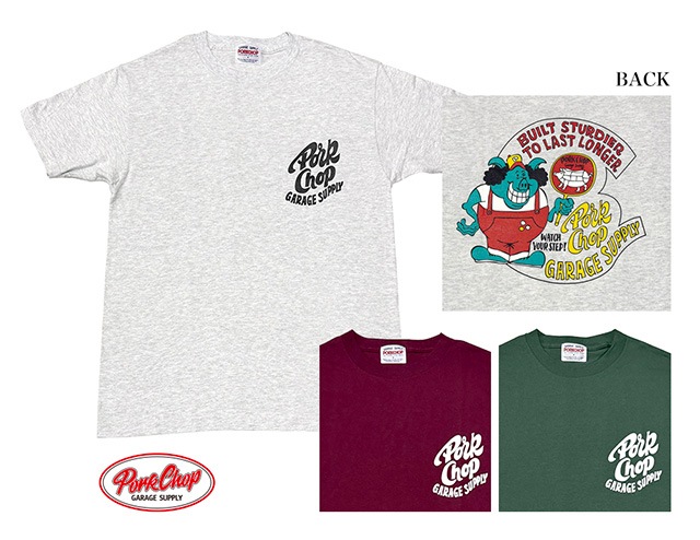 PORKCHOP GARAGE SUPPLY �ݡ�������å� ���졼�����ץ饤��PORKY TEE���ݡ����� T����ġ�Ⱦµ��3��(ASH/BURGUNDY/FOREST GREEN)��2026SS