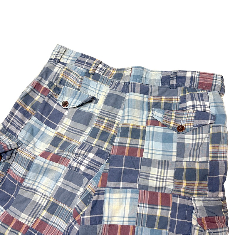 Polo by Ralph Lauren �ݥ� ���ե������MADRAS CHECK CARGO SHORTS �ޥɥ饹�����å� ���������硼�ġ�col.BLUE�ϡ�size:W36��COTTON100�� ��USED �桼���ɡۡ���šۡ�Ź�޻����Բġ�