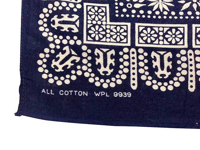 WASH FAST COLOR ޡꡡGOLD RUSH BANDANA Хʡcolor:NAVY/WHITE size:5649.5cm 󥦥å塡DEADSTOCK ǥåɥȥåVintage ơۡš