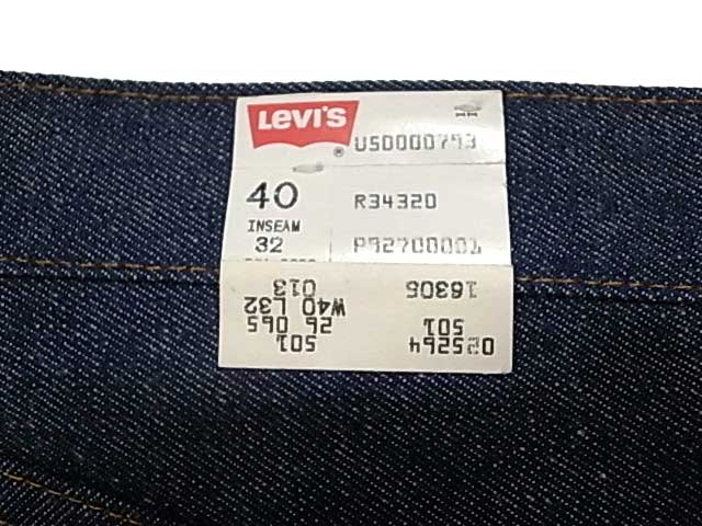 DEAD STOCK LEVI'S ꡼Х 5011980ǯMADE IN U.S.A.֥롼ǥ˥ࡡ ꥸåȡǥåɥȥåꥸʥ Vintage ơ