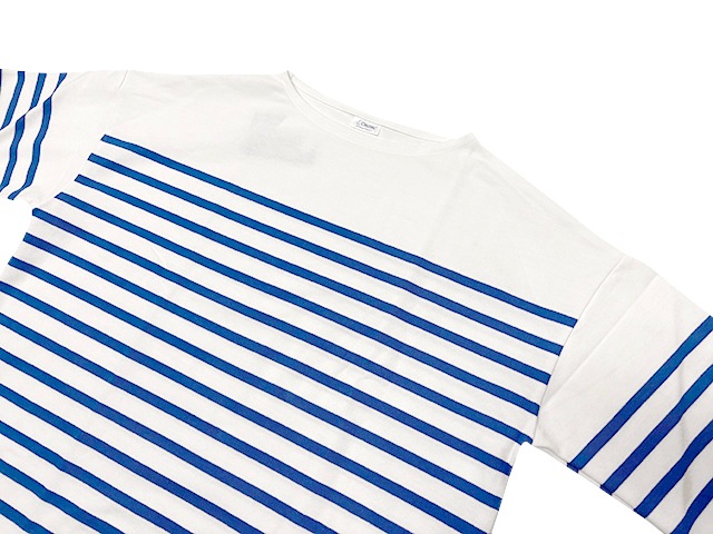 ��SALE 20%OFF��ORCIVAL �������Х롡#6919 Women's Wide Basque Shirt �����ޥ� �磻�� �Х��� ����ġ�WHITE/BLEU �ۥ磻��/�֥롼���ܡ�������size:1���ܡ��ȥͥå�������T���磻�ɥ��륨�åȡ��������Х롡Made in FRANCE