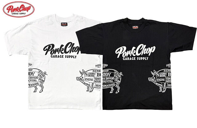 PORKCHOP GARAGE SUPPLY �ݡ�������å� ���졼�����ץ饤��MULTI LOGO TEE 2025���ޥ������ T����ġ�2��(WHITE/BLACK)��Ⱦµ��2025SS