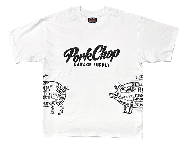 PORKCHOP GARAGE SUPPLY �ݡ�������å� ���졼�����ץ饤��MULTI LOGO TEE 2025���ޥ������ T����ġ�2��(WHITE/BLACK)��Ⱦµ��2025SS