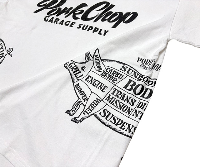 PORKCHOP GARAGE SUPPLY �ݡ�������å� ���졼�����ץ饤��MULTI LOGO TEE 2025���ޥ������ T����ġ�2��(WHITE/BLACK)��Ⱦµ��2025SS