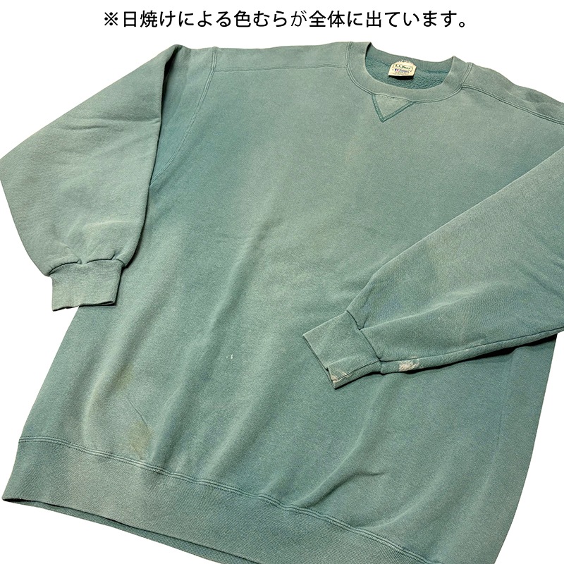 ��SALE 20%OFF�� 90s��L.L.BEAN by RUSSELL ATHLETIC ���륨��ӡ��� �� ��å��륢������å���CREW NECK SWEAT ���롼�ͥå� �������åȡ�col:GREEN��size:X-LARGE TALL��Made in U.S.A.����VINTAGE �ӥ�ơ����ۡ���šۡ�Ź�޻����Բġ�