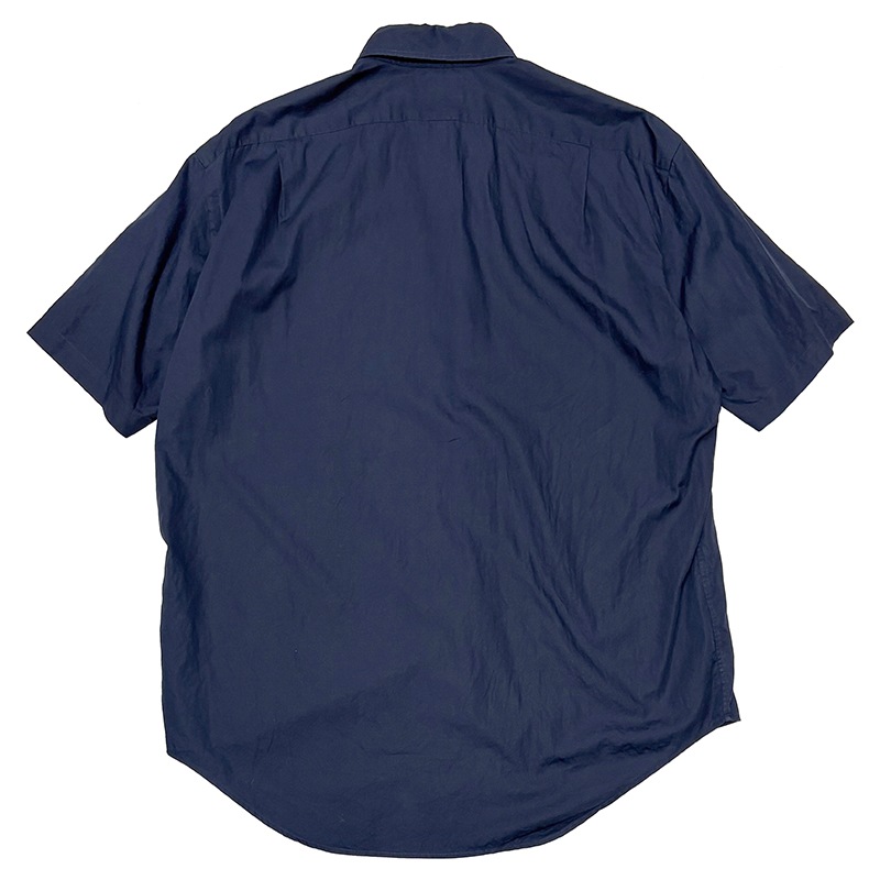 Polo by Ralph Lauren �ݥ� ���ե������"MARLOWE" S/S SHIRT "�ޡ�����" Ⱦµ����ġ�col:NAVY��size:L��COTTON100%����USED �桼���ɡۡ���š�