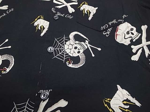 SCHOTT ����åȡ�HAWAIIAN SHIRT SKULL �ϥ磻���� ����� �����롡�������ϥ磻���󥷥�ġ������ϥ���ġ�2��(BLACK/L.GREY)