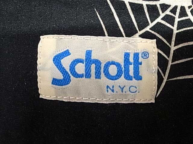 SCHOTT ����åȡ�HAWAIIAN SHIRT SKULL �ϥ磻���� ����� �����롡�������ϥ磻���󥷥�ġ������ϥ���ġ�2��(BLACK/L.GREY)