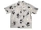 SCHOTT ����åȡ�HAWAIIAN SHIRT SKULL �ϥ磻���� ����� �����롡�������ϥ磻���󥷥�ġ������ϥ���ġ�2��(BLACK/L.GREY)
