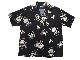 SCHOTT ����åȡ�HAWAIIAN SHIRT SKULL �ϥ磻���� ����� �����롡�������ϥ磻���󥷥�ġ������ϥ���ġ�2��(BLACK/L.GREY)