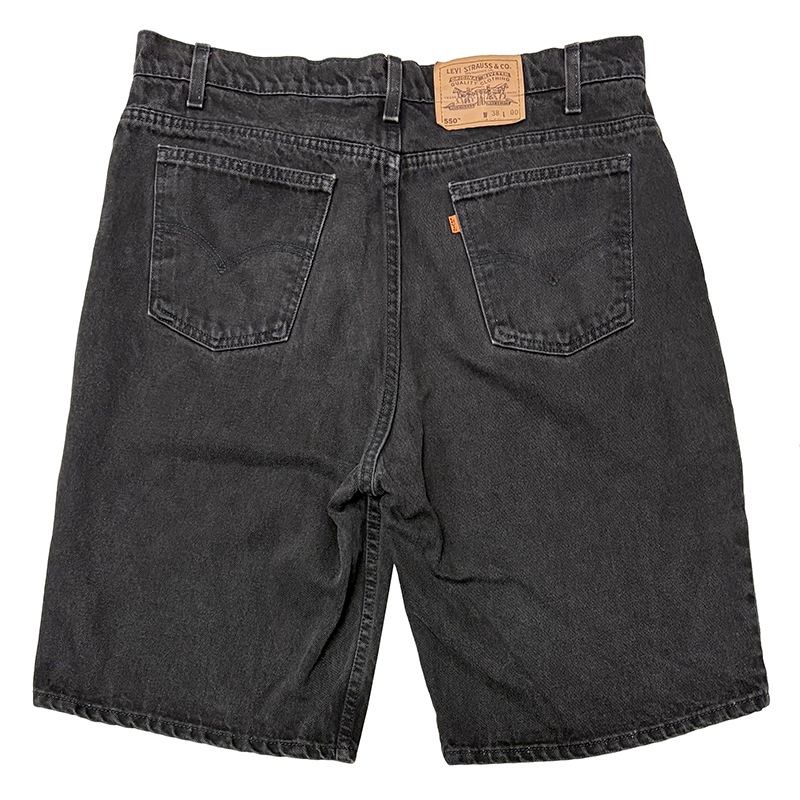 90s��Levi's �꡼�Х�����550�����硼�ȥѥ�ġ�col.������BLACK��size.W38/L00ɽ����00��󥰥���Made in U.S.A.���֥�å��ǥ˥�ѥ�ġ���VINTAGE ������ơ����ۡ���šۡ�Ź�޻����Բġ�