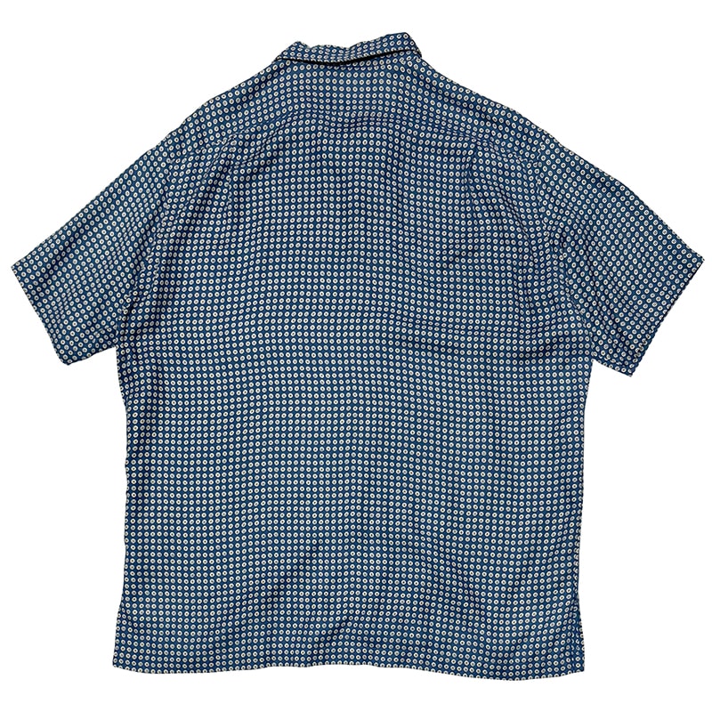 90s��POLO GOLF-RALPH LAUREN- �ݥ������ ���ե������"CLAYTON" OPEN COLLAR S/S SHIRT "���쥤�ȥ�" �����ץ󥫥顼 ���硼�ȥ��꡼�� ����ġ�col.BLUE��size:L��VISCOSE(�졼���)100% ��VINTAGE �ӥ�ơ����ۡ���š�