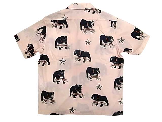 SCHOTT ����åȡ�HAWAIIAN SHIRT BULLDOG �ϥ磻���� ����� �֥�ɥå��������ϥ磻���󥷥�ġ������ϥ���ġ�PINK �ԥ�