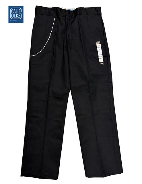 CALIFOLKS ����ե���������Dickies 874���ǥ��å��������ѥ�ġ�EMBROIDERY SHAIN���ɽ���BLACK �֥�å�