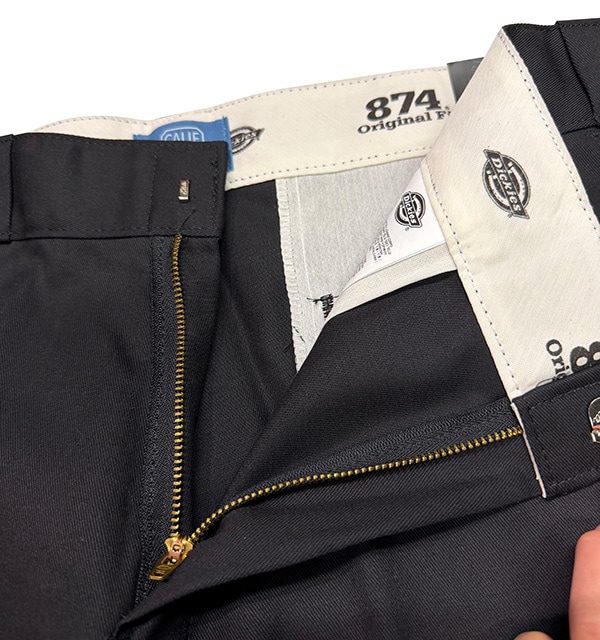 CALIFOLKS ����ե���������Dickies 874���ǥ��å��������ѥ�ġ�EMBROIDERY SHAIN���ɽ���BLACK �֥�å�
