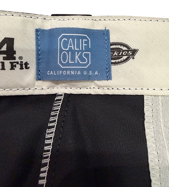 CALIFOLKS ����ե���������Dickies 874���ǥ��å��������ѥ�ġ�EMBROIDERY SHAIN���ɽ���BLACK �֥�å�