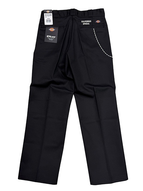 CALIFOLKS ����ե���������Dickies 874���ǥ��å��������ѥ�ġ�EMBROIDERY SHAIN���ɽ���BLACK �֥�å�